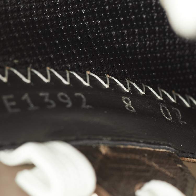 Pre Owned Fendi Faster Size 42 Beige/Tobacco Zucca Canvas and Leather Low Top Sneakers