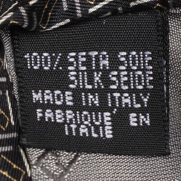 Pre Owned Fendi Brown FF Patterned Silk Tie
