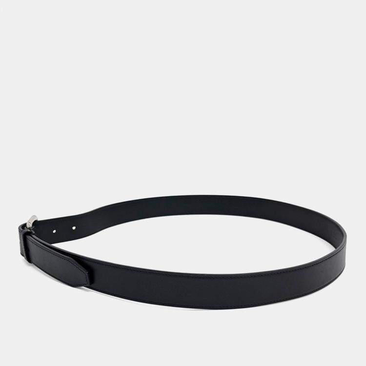 Pre Owned Fendi Black Leather Belt