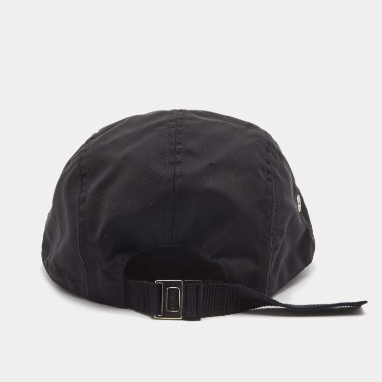 Pre Owned Fendi Black FF Logo Embossed Baseball Cap One Size