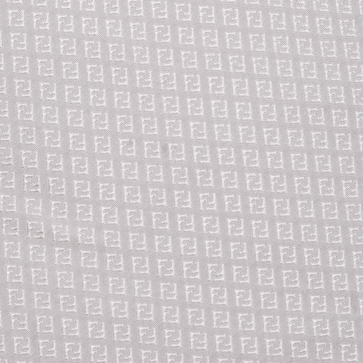 Pre Owned Fendi Grey FF Patterned Silk Tie