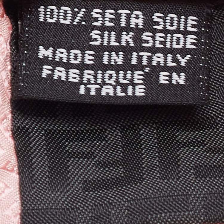 Pre Owned Fendi Light Pink FF Patterned Silk Tie