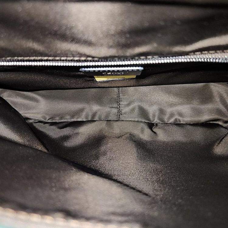 Pre Owned Fendi Brown Canvas Baguette Medium Messenger Bag 