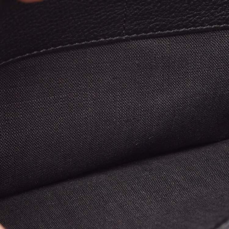 Pre Owned Fendi Black Selleria Leather Wristlet Clutch