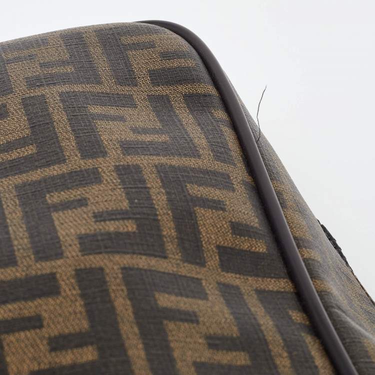 Pre Owned Fendi Brown Zucca Coated Canvas and Leather Suitcase