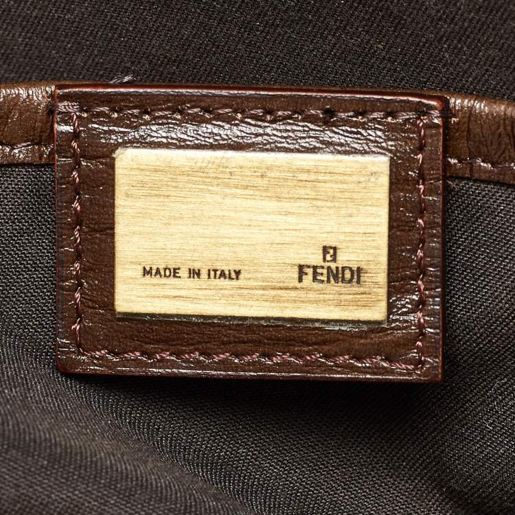 Pre Owned Fendi Brown Zucca Coated Canvas and Leather Suitcase