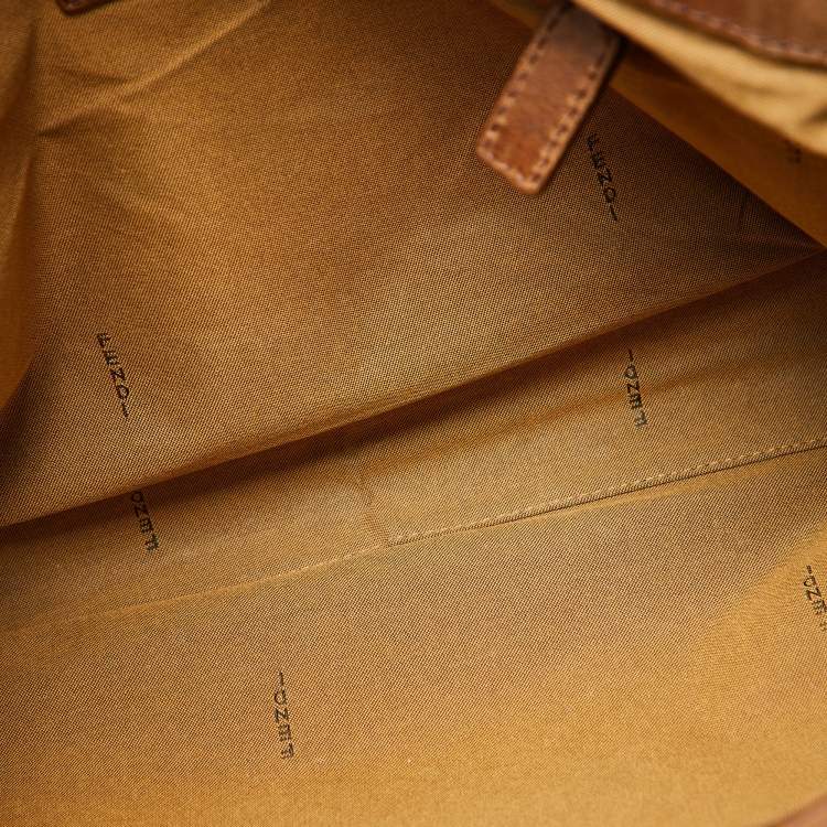 Pre Owned Fendi Tobacco Zucca Canvas and Leather Flap Messenger Bag