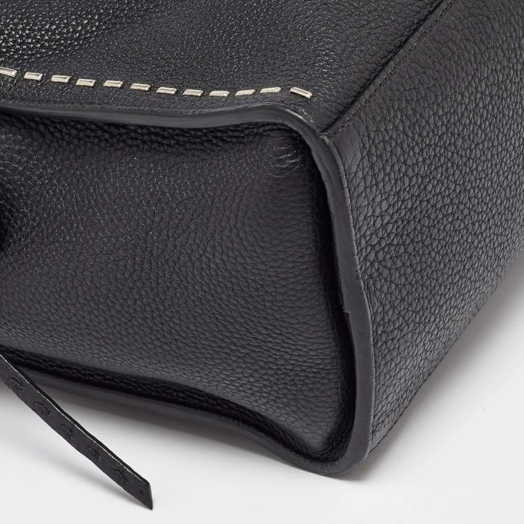 Pre Owned Fendi Black Selleria Leather Lui Briefcase