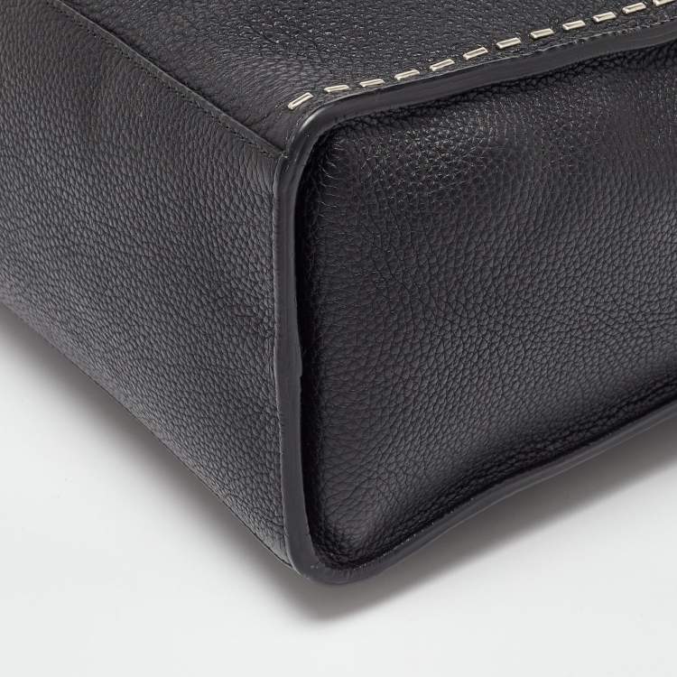 Pre Owned Fendi Black Selleria Leather Lui Briefcase