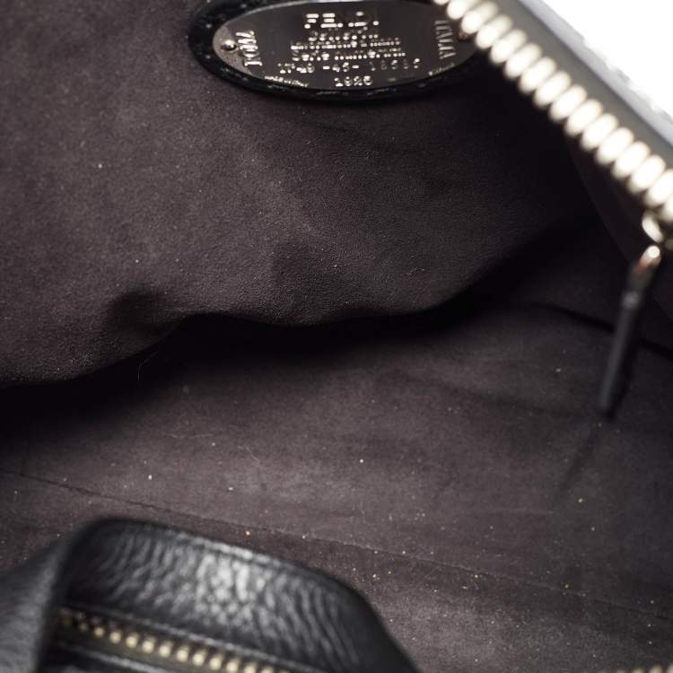 Pre Owned Fendi Black Selleria Leather Lui Briefcase