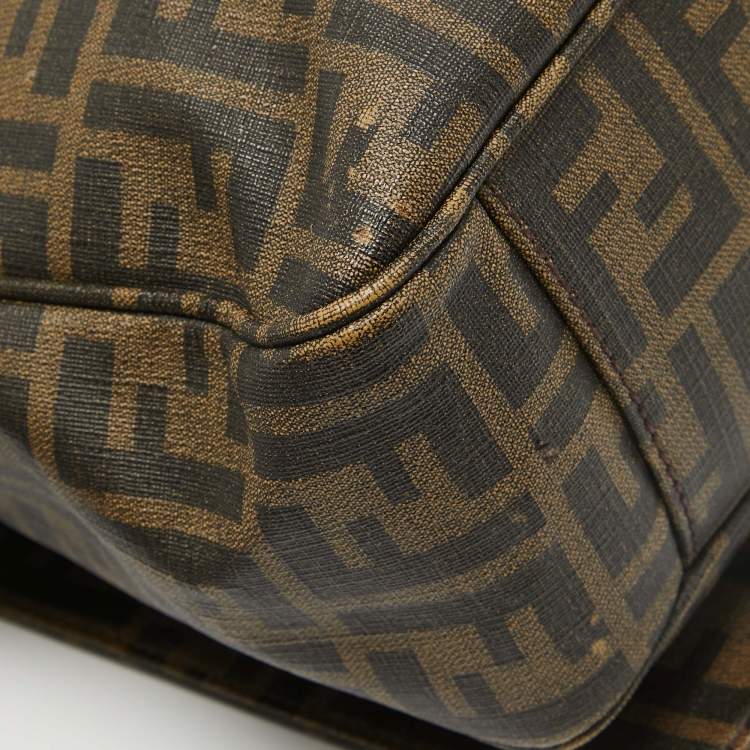Pre Owned Fendi Tobacco Zucca Coated Canvas Messenger Bag