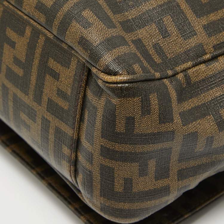 Pre Owned Fendi Tobacco Zucca Coated Canvas Messenger Bag