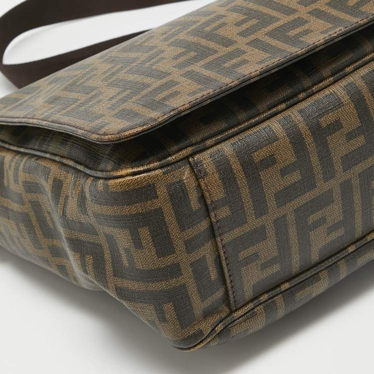 Pre Owned Fendi Tobacco Zucca Coated Canvas Messenger Bag