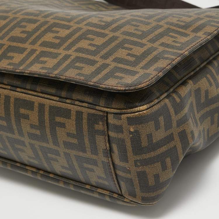 Pre Owned Fendi Tobacco Zucca Coated Canvas Messenger Bag