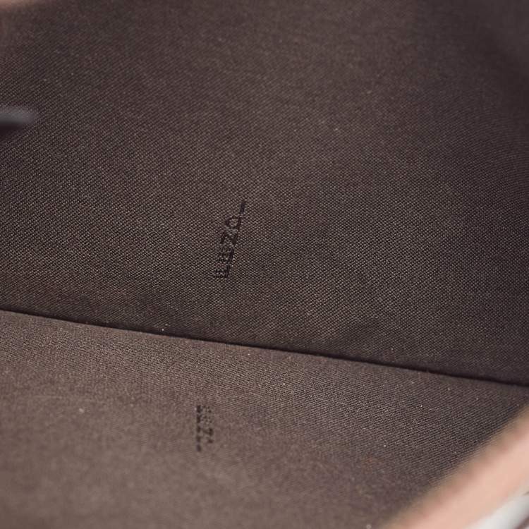 Pre Owned Fendi Tobacco Zucca Coated Canvas and Leather Flat Messenger Bag