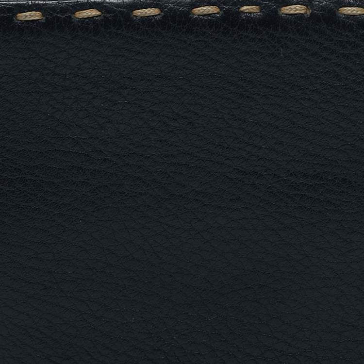 Pre Owned Fendi Black Selleria Leather Bifold Wallet