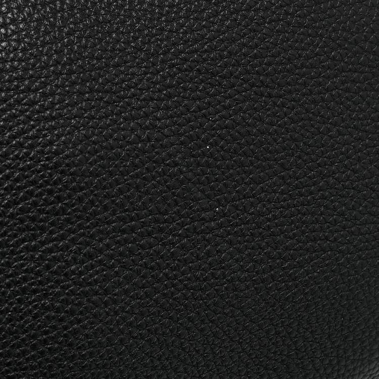 Pre Owned Fendi Black Selleria Leather Large Peekaboo Top Handle Bag