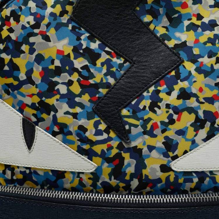 Pre Owned Fendi Multicolor Nylon Monster Eyes Backpack