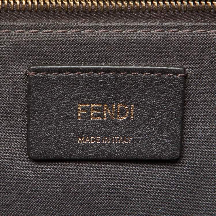 Pre Owned Fendi x Fila Brown Zucca Coated Canvas Mania Belt Bag