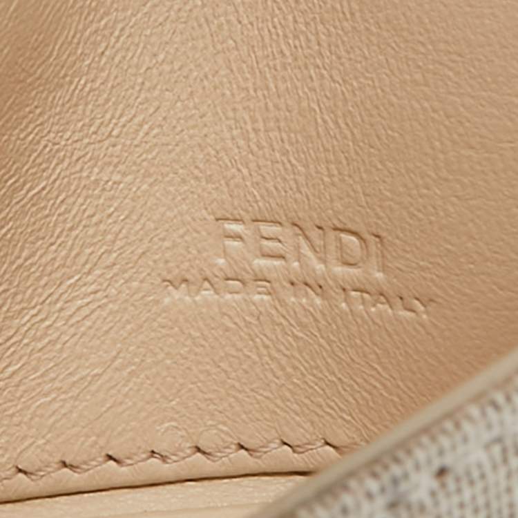 Pre Owned Fendi Multicolor Zucca Canvas Nano Baguette Charm Bag