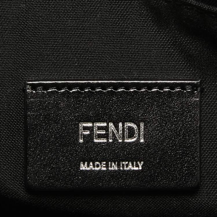 Pre Owned Fendi Black Leather Roma Flat Pouch