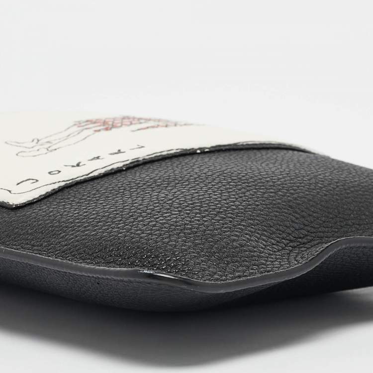 Pre Owned Fendi Black Leather Joker Slim Pouch