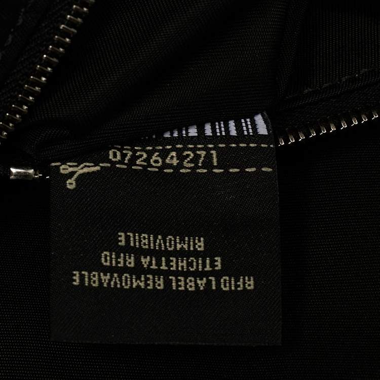 Pre Owned Fendi Black Econyl Baguette Messenger Bag