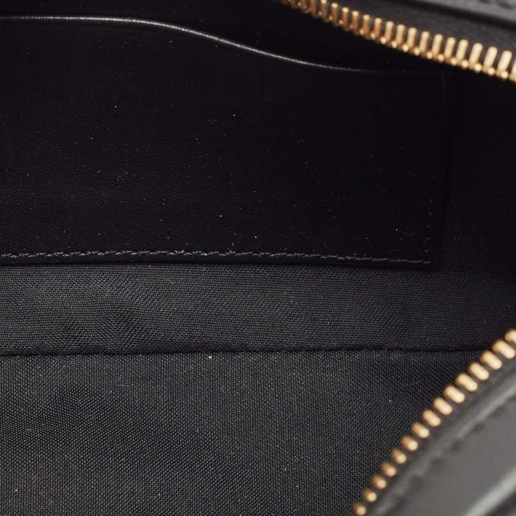Pre Owned Fendi x Versace Black/Gold Leather Fendace Camera Crossbody Bag