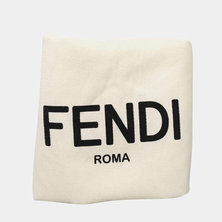 Pre Owned Fendi Zucca Embossed Leather Crossbody Bag