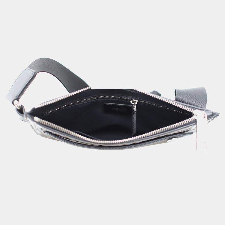 Pre Owned Fendi Zucca Embossed Leather Crossbody Bag