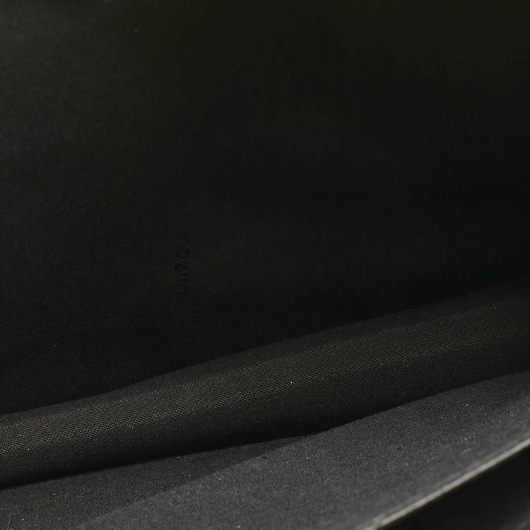 Pre Owned Fendi Black Leather Monster Clutch