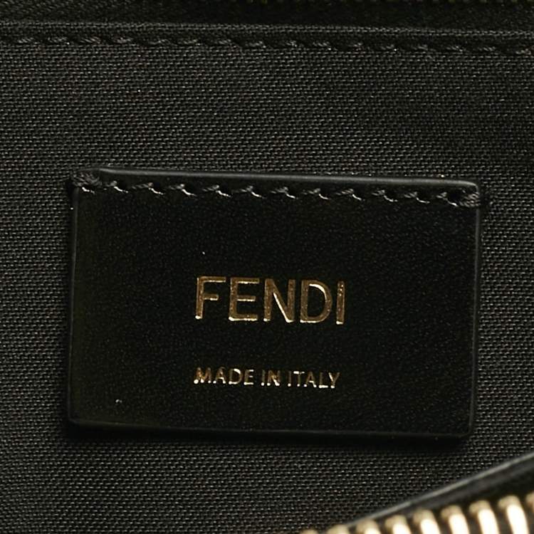 Pre Owned Fendi Black Leather Monster Clutch