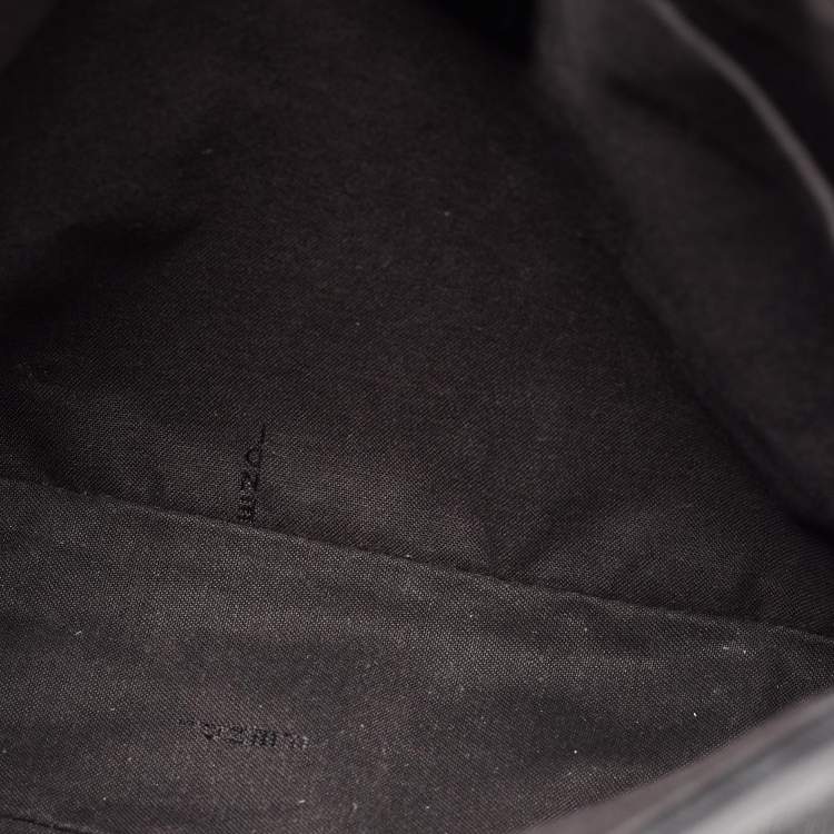 Pre Owned Fendi Black Zucca Coated Canvas Flap Messenger Bag