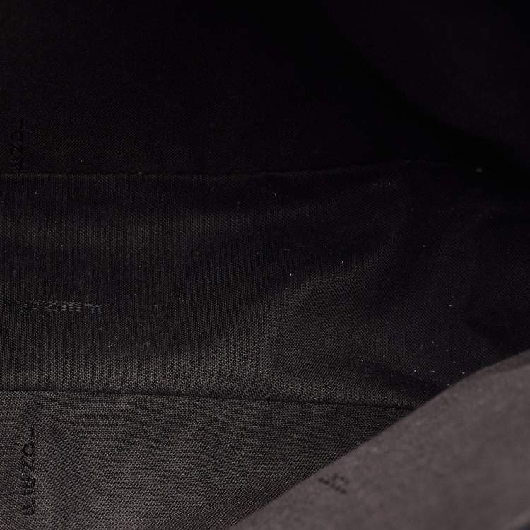 Pre Owned Fendi Black Zucca Coated Canvas Flap Messenger Bag