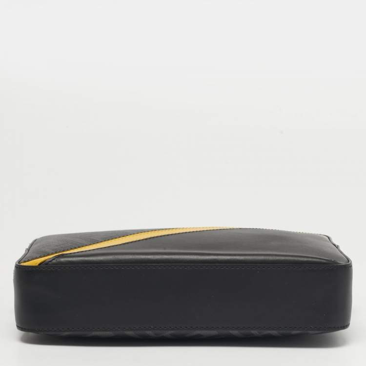 Pre Owned Fendi Diagonal Camera Case Grey/Black FF Coated Canvas and Leather Crossbody Bag