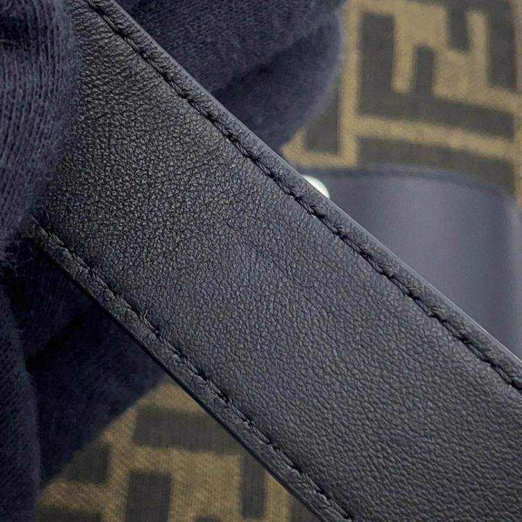 Pre Owned Fendi Baguette Slim Shoulder Bag Brown Canvas