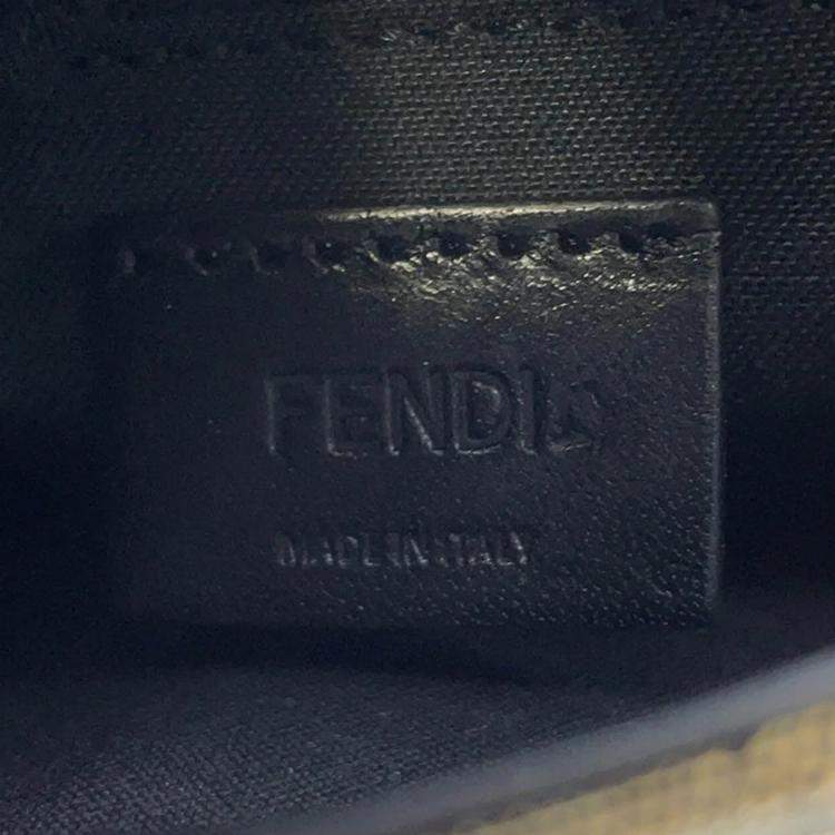 Pre Owned Fendi Baguette Slim Shoulder Bag Brown Canvas