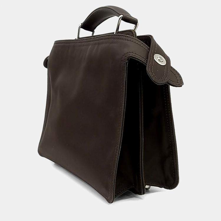 Pre Owned Fendi Brown Fabric Peekaboo I See U Mini