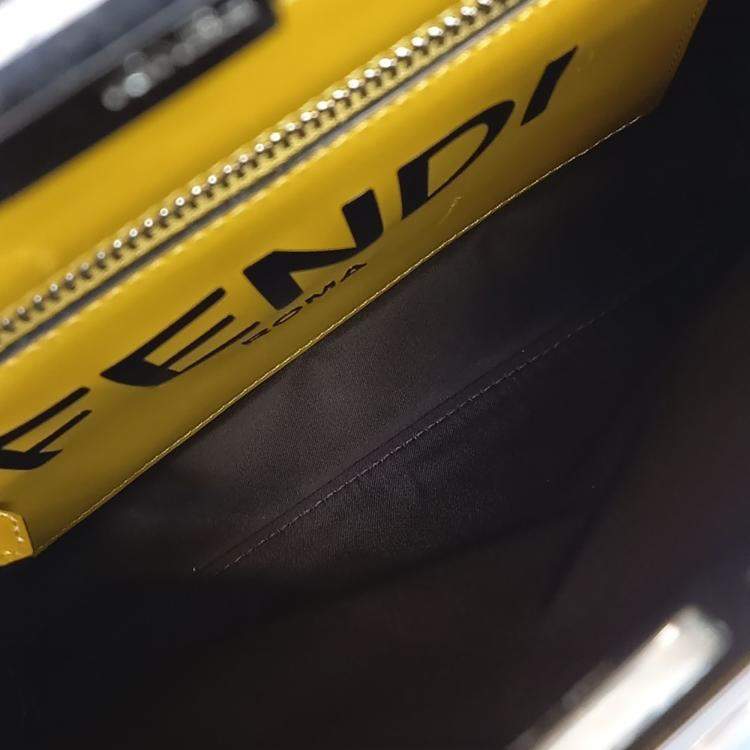 Pre Owned Fendi Brown Fabric Peekaboo I See U Mini