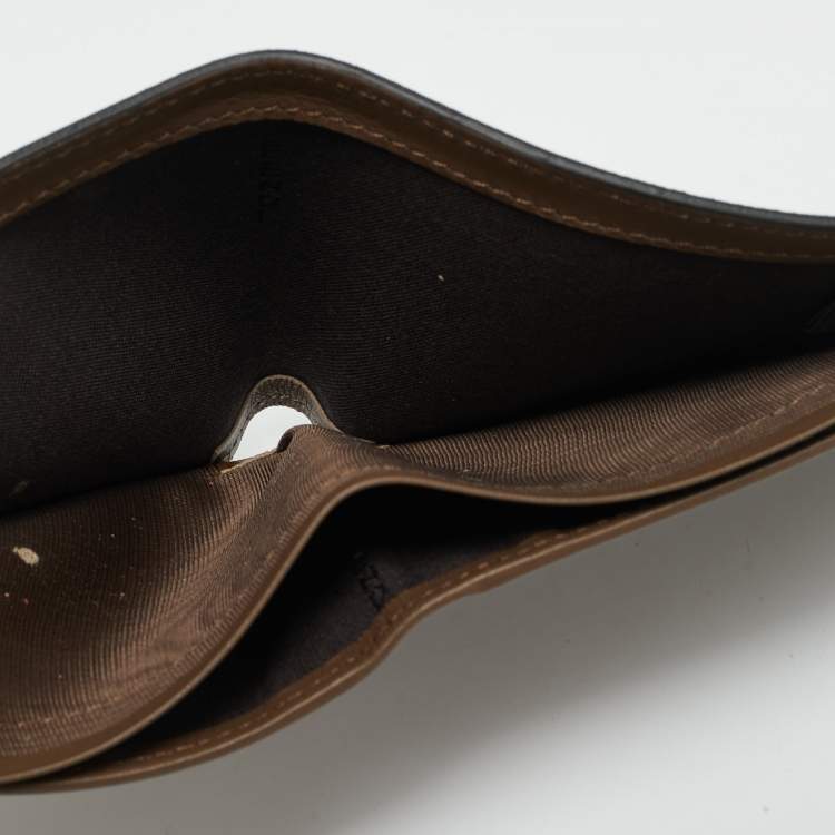 Pre Owned Fendi Black/Grey Zucca Coated Canvas Bifold Wallet