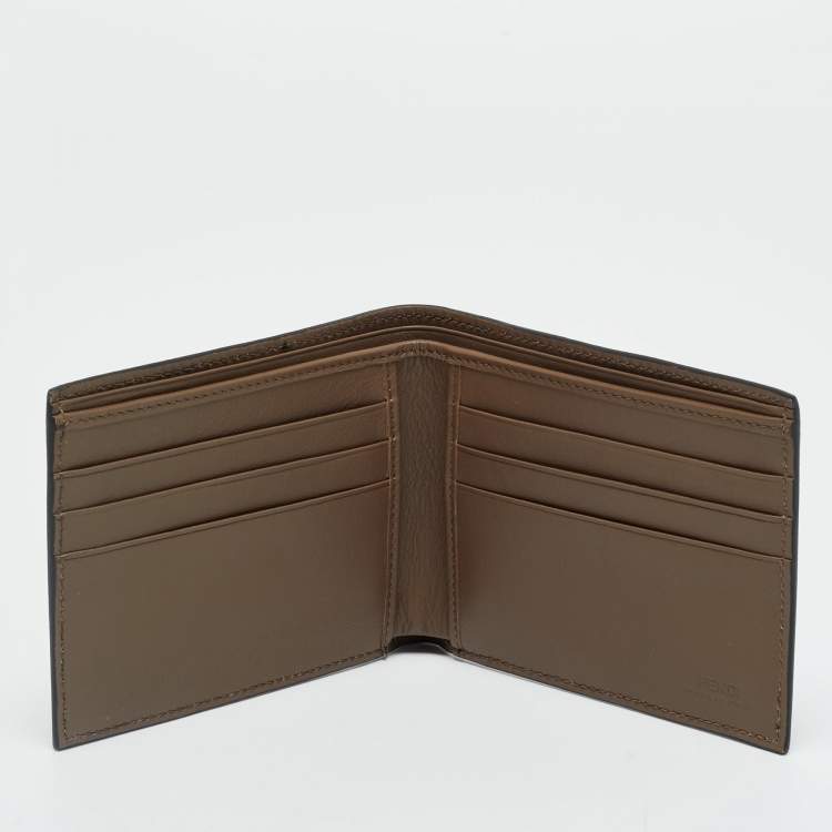 Pre Owned Fendi Black/Grey Zucca Coated Canvas Bifold Wallet
