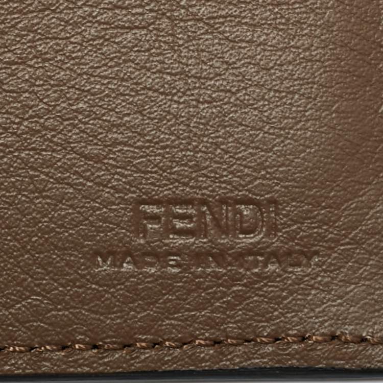 Pre Owned Fendi Black/Grey Zucca Coated Canvas Bifold Wallet
