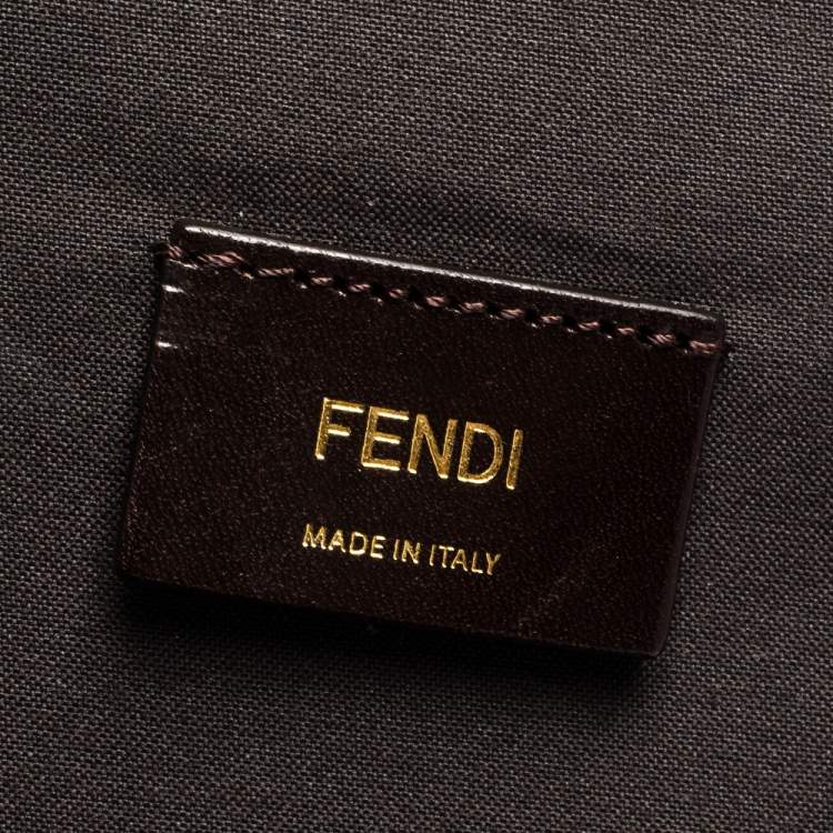Pre Owned Fendi Zucca Coated Canvas and Leather Mania FF Suitcase