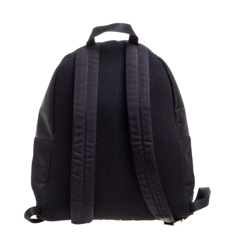 Pre Owned Fendi Black Nylon Monster Eyes Backpack