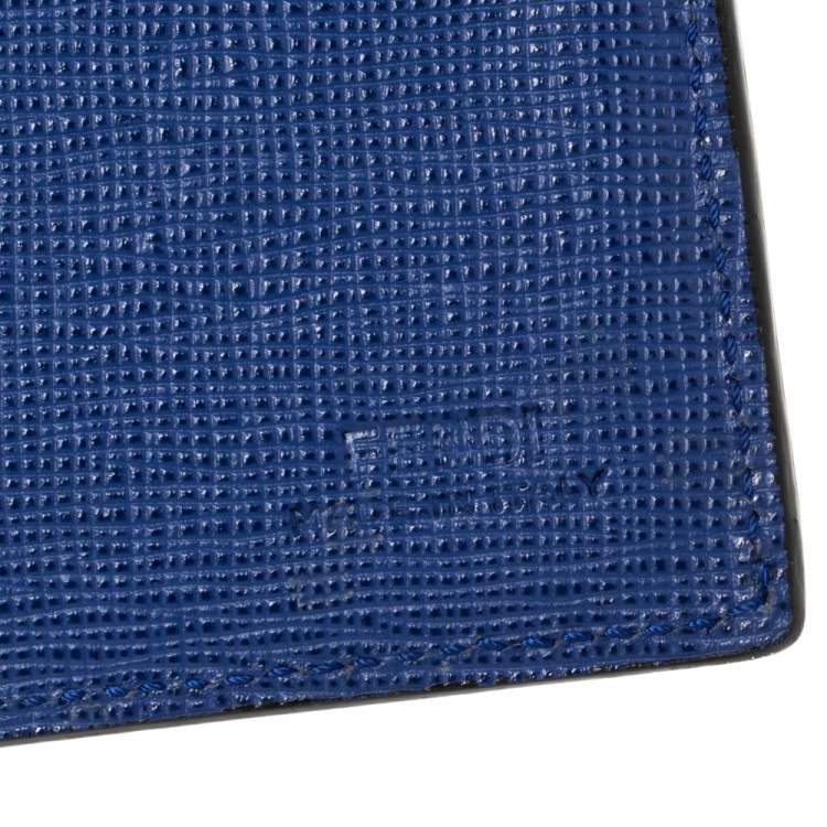 Pre Owned Fendi Black Leather Studded Karlito Bifold Wallet