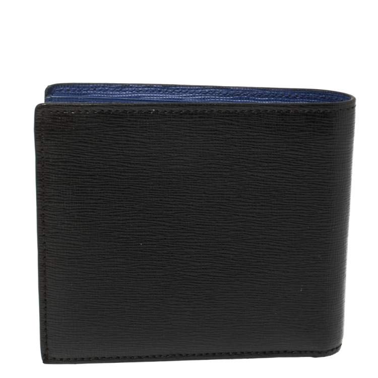 Pre Owned Fendi Black Leather Studded Karlito Bifold Wallet