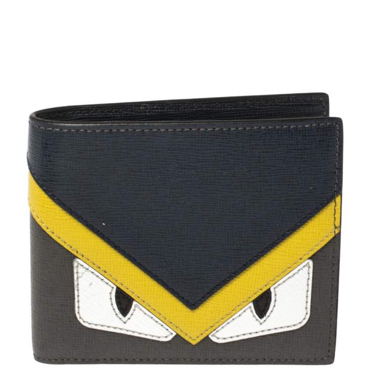 fendi yellow eyes wallet