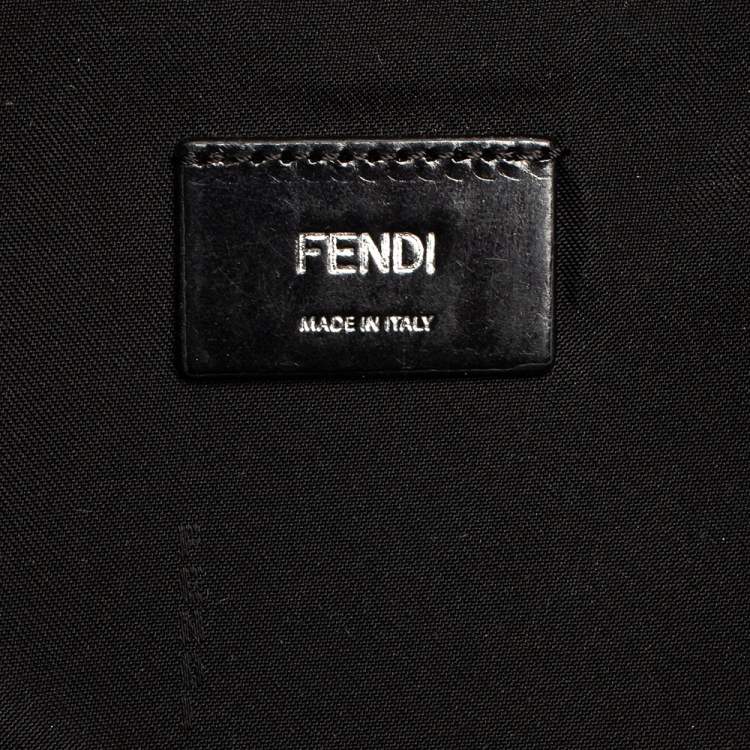 Pre Owned Fendi Red Leather and Nylon Monster Backpack