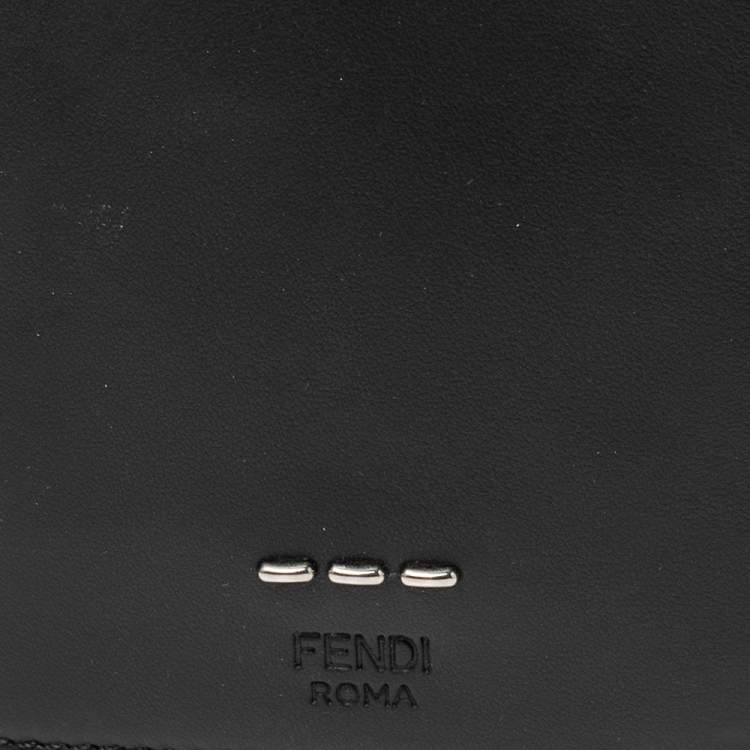Pre Owned Fendi Black Leather Bifold Wallet