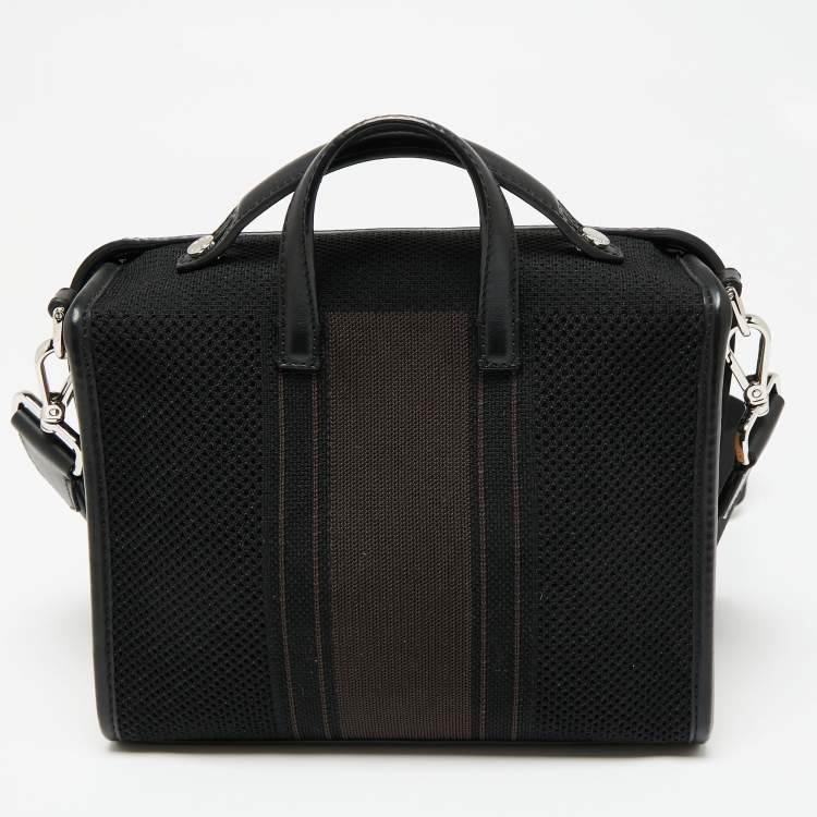 Pre Owned Fendi Black Fabric and Leather Mini Lui Bag